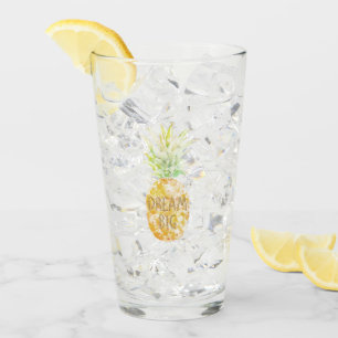 Aqua Yellow Pineapple Gold Dream         Glass