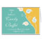Aqua Yellow White Floral Wedding Candy Buffet Sign