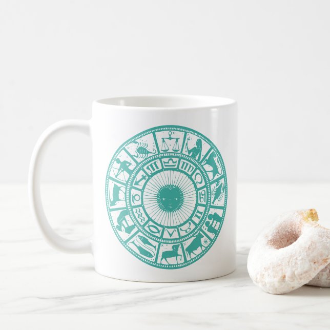 Aqua Zodiac Mug (With Donut)