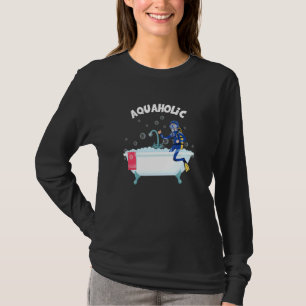Aquaholic Diver Scuba Diving Ocean Sea Underwater  T-Shirt