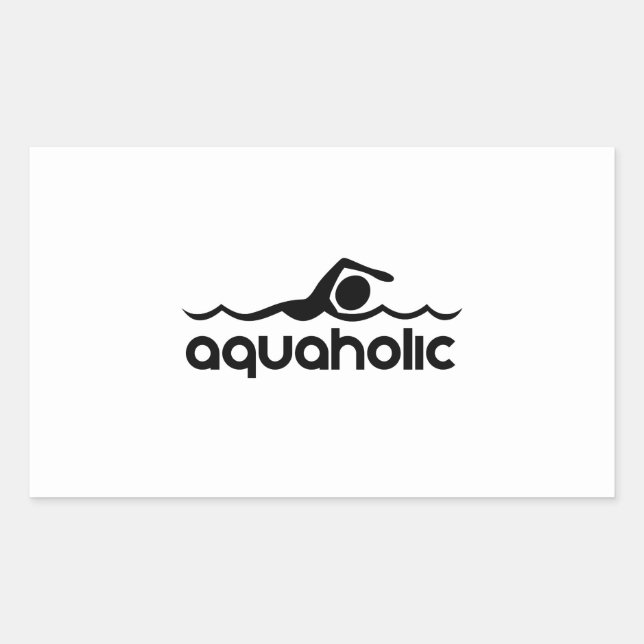 Aquaholic Rectangular Sticker (Front)
