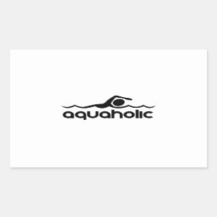 Aquaholic Rectangular Sticker