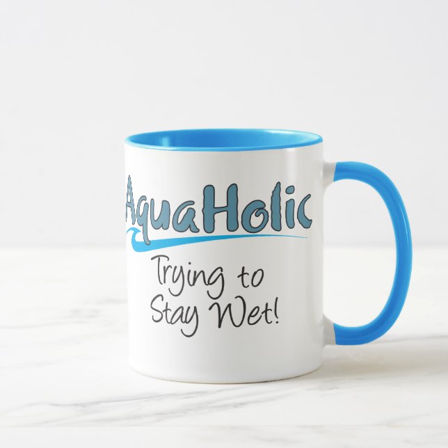 AquaHolic Ringer Mug (Right)