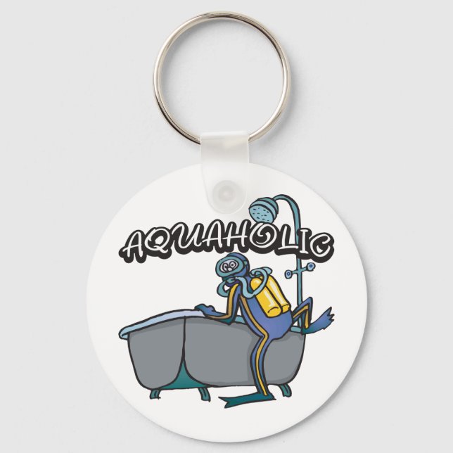 Aquaholic SCUBA Key Ring (Front)