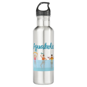 Aquaholic Water Aerobics Waterobics Women 710 Ml Water Bottle