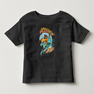 Aquaman and Trident Rising Surf Graphic Toddler T-Shirt