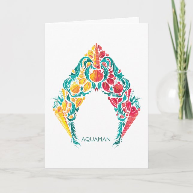 Aquaman | Aquaman & Mera Themed Seashell Logo Card (Front)