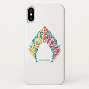 Aquaman   Aquaman & Mera Themed Seashell Logo iPhone X Case