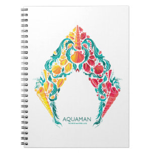 Aquaman   Aquaman & Mera Themed Seashell Logo Notebook