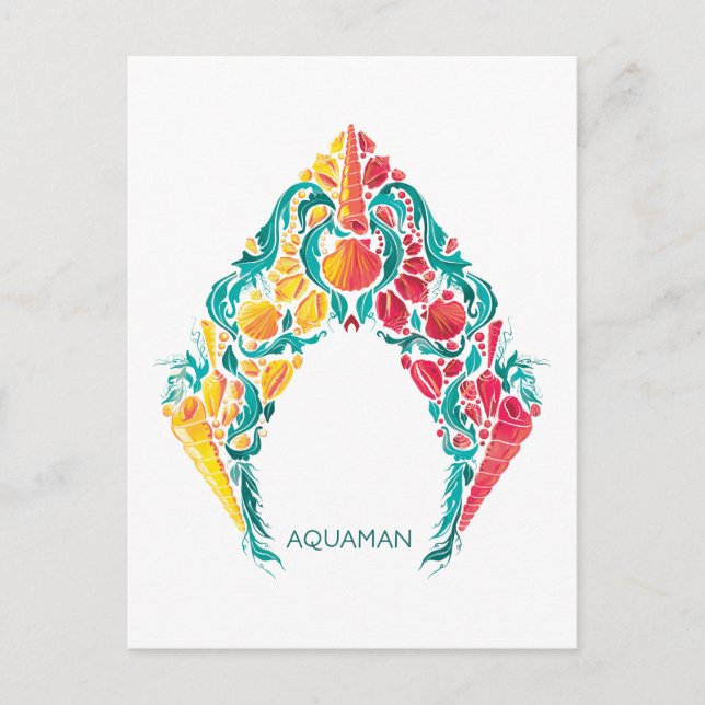 Aquaman | Aquaman & Mera Themed Seashell Logo Postcard (Front)