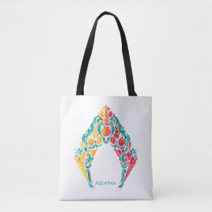 Aquaman   Aquaman & Mera Themed Seashell Logo Tote Bag