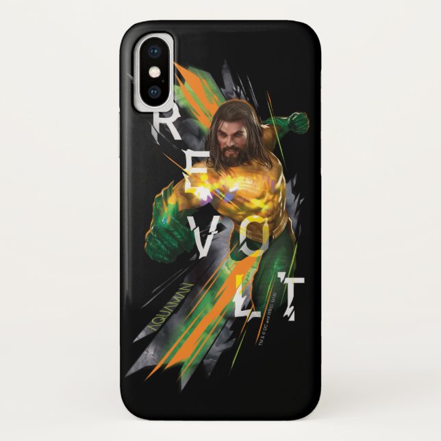 Aquaman | Aquaman "Revolt" Refracted Graphic Case-Mate iPhone Case (Back)