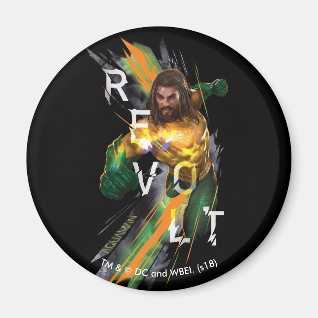 Aquaman | Aquaman "Revolt" Refracted Graphic Magnet (Front)