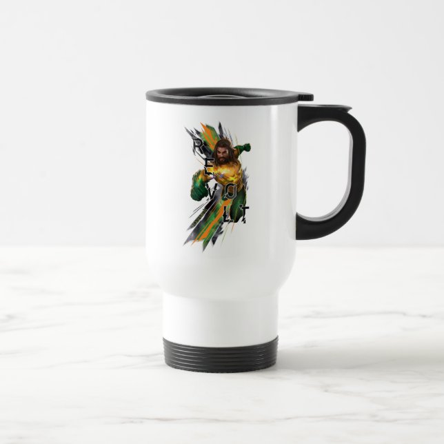 Aquaman | Aquaman "Revolt" Refracted Graphic Travel Mug (Right)