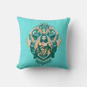 Aquaman   Aquaman & Trenchers Graphic Cushion