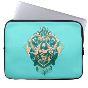 Aquaman   Aquaman & Trenchers Graphic Laptop Sleeve