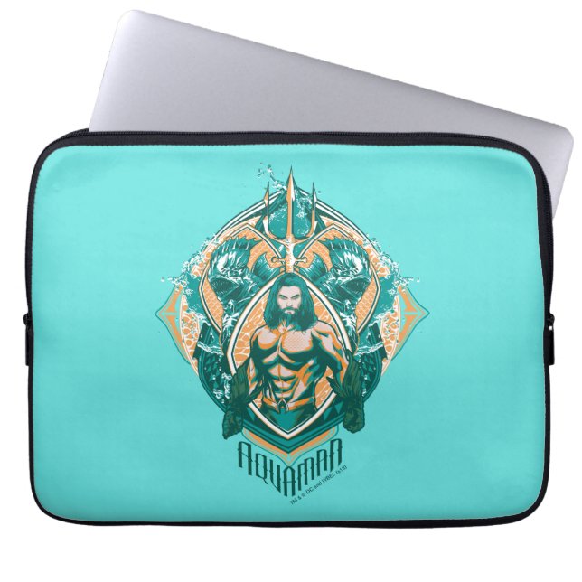 Aquaman | Aquaman & Trenchers Graphic Laptop Sleeve (Front)
