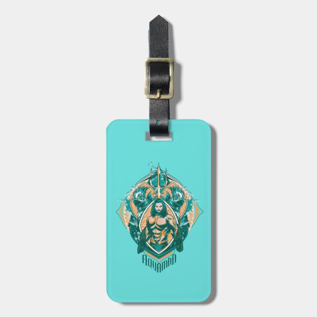 Aquaman | Aquaman & Trenchers Graphic Luggage Tag (Front Vertical)