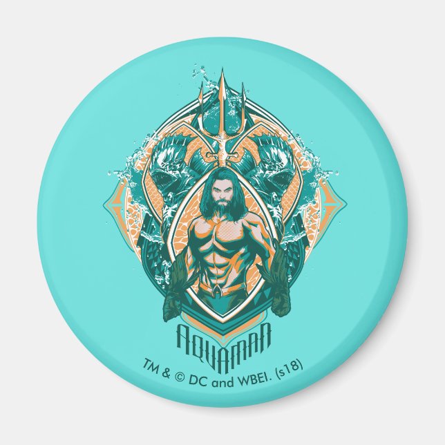 Aquaman | Aquaman & Trenchers Graphic Magnet (Front)