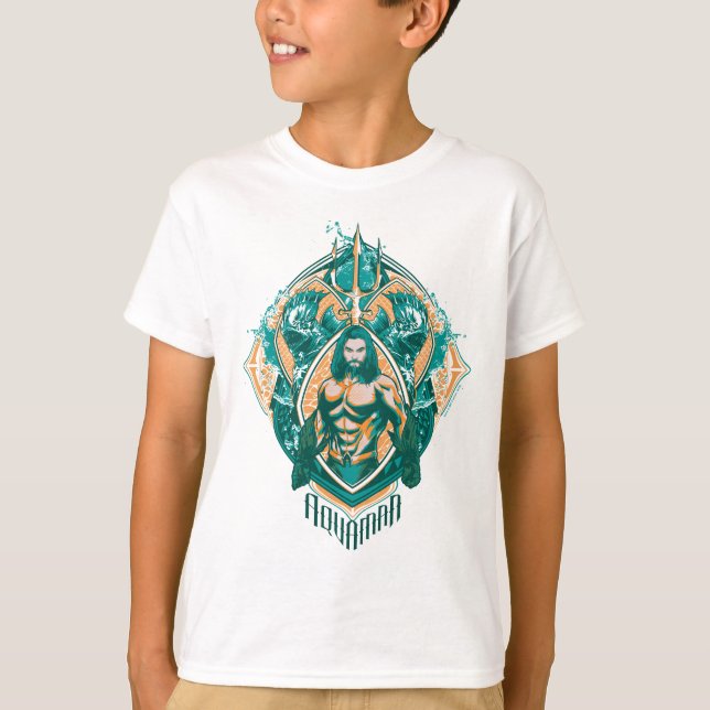 Aquaman | Aquaman & Trenchers Graphic T-Shirt (Front)