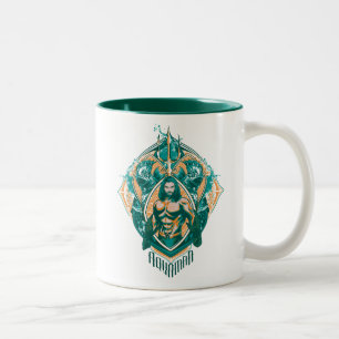 Aquaman Aquaman & Trenchers Graphic Two-Tone Coffee Mug