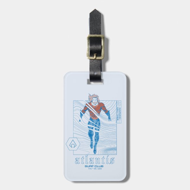 Aquaman - Atlantis Surf Club Luggage Tag (Front Vertical)