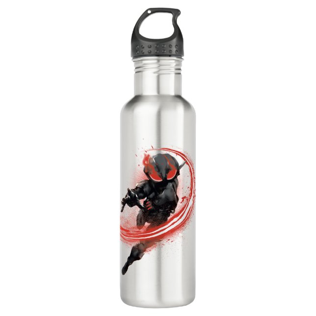 Aquaman | Black Manta Red Swipe Graphic 710 Ml Water Bottle (Front)