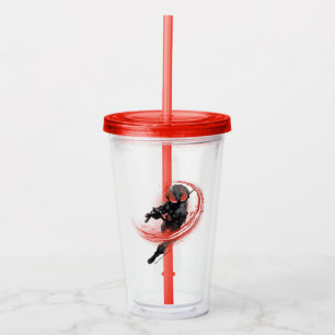 Aquaman Black Manta Red Swipe Graphic Acrylic Tumbler
