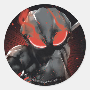 Aquaman   Black Manta Red Swipe Graphic Classic Round Sticker