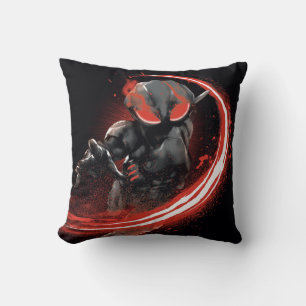 Aquaman   Black Manta Red Swipe Graphic Cushion