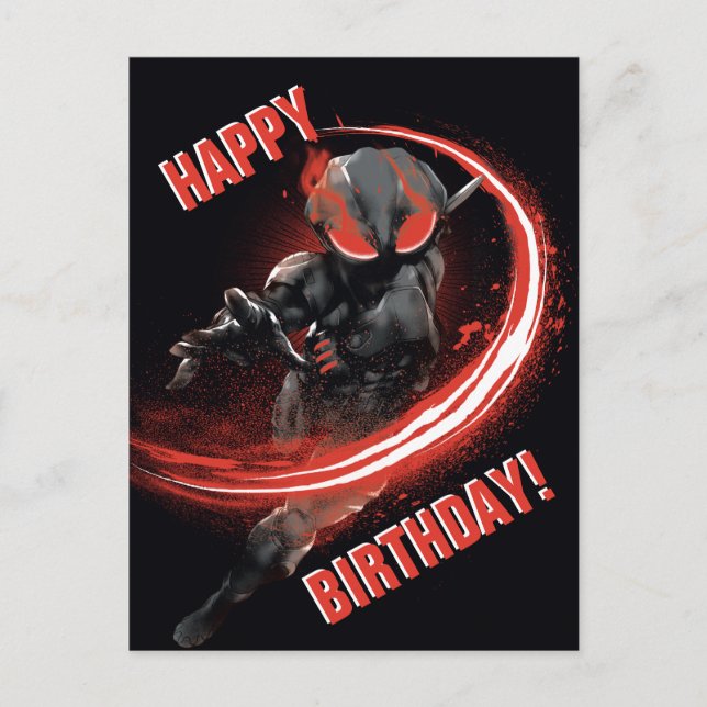 Aquaman | Black Manta Red Swipe Graphic Postcard (Front)