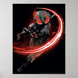Aquaman   Black Manta Red Swipe Graphic Poster