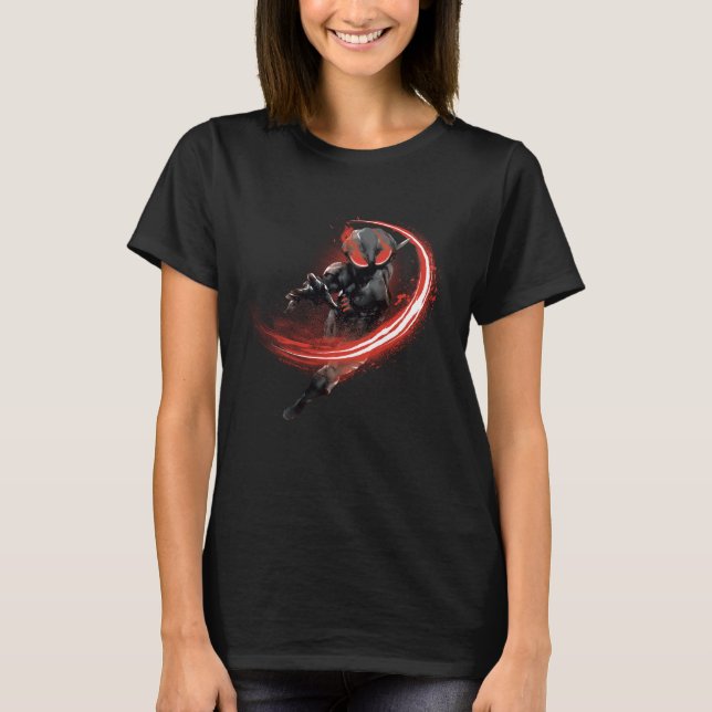 Aquaman | Black Manta Red Swipe Graphic T-Shirt (Front)