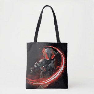 Aquaman   Black Manta Red Swipe Graphic Tote Bag
