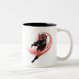 Aquaman   Black Manta Red Swipe Graphic Two-Tone Coffee Mug