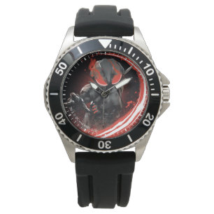 Aquaman Black Manta Red Swipe Graphic Watch