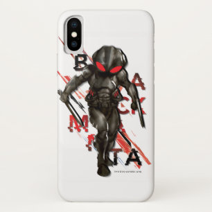 Aquaman   Black Manta Scattered Typography Graphic iPhone X Case