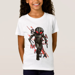 Aquaman   Black Manta Scattered Typography Graphic T-Shirt