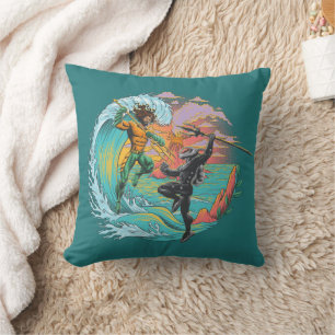 Aquaman & Black Manta Tidal Wave Cushion