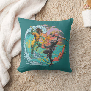 Aquaman & Black Manta Tidal Wave Cushion