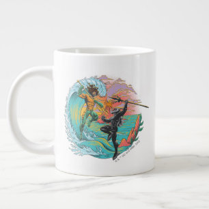 Aquaman & Black Manta Tidal Wave Large Coffee Mug
