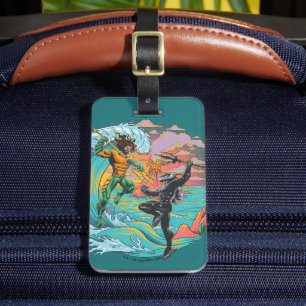 Aquaman & Black Manta Tidal Wave Luggage Tag