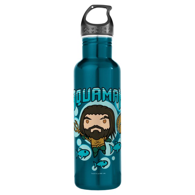 Aquaman | Chibi Aquaman Undersea Graphic 710 Ml Water Bottle (Front)
