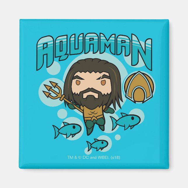 Aquaman | Chibi Aquaman Undersea Graphic Magnet (Front)