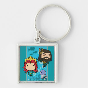 Aquaman   Chibi Mera & Aquaman Undersea Graphic Key Ring
