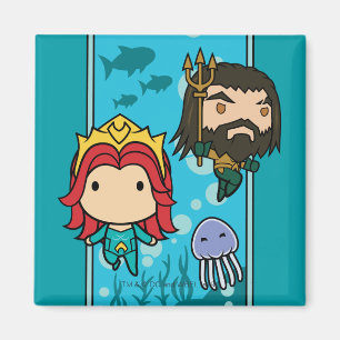 Aquaman Chibi Mera & Aquaman Undersea Graphic Magnet