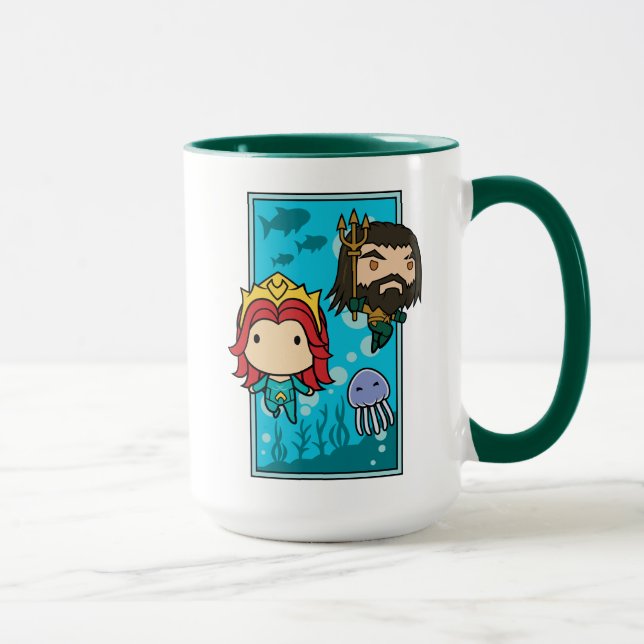 Aquaman | Chibi Mera & Aquaman Undersea Graphic Mug (Right)
