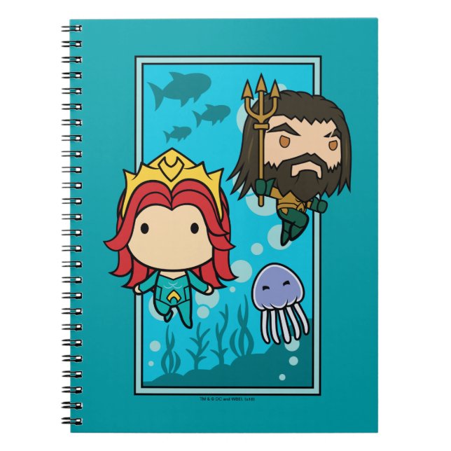 Aquaman | Chibi Mera & Aquaman Undersea Graphic Notebook (Front)