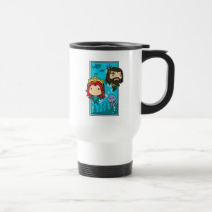Aquaman   Chibi Mera & Aquaman Undersea Graphic Travel Mug