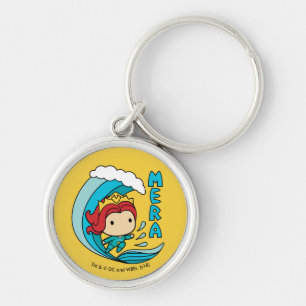 Aquaman   Chibi Mera Riding Wave Graphic Key Ring